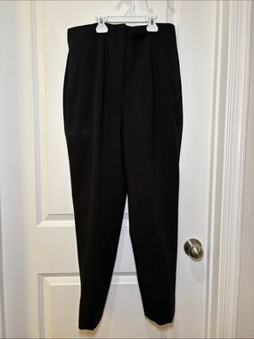Zara Black High-Waist Tapered Trousers
